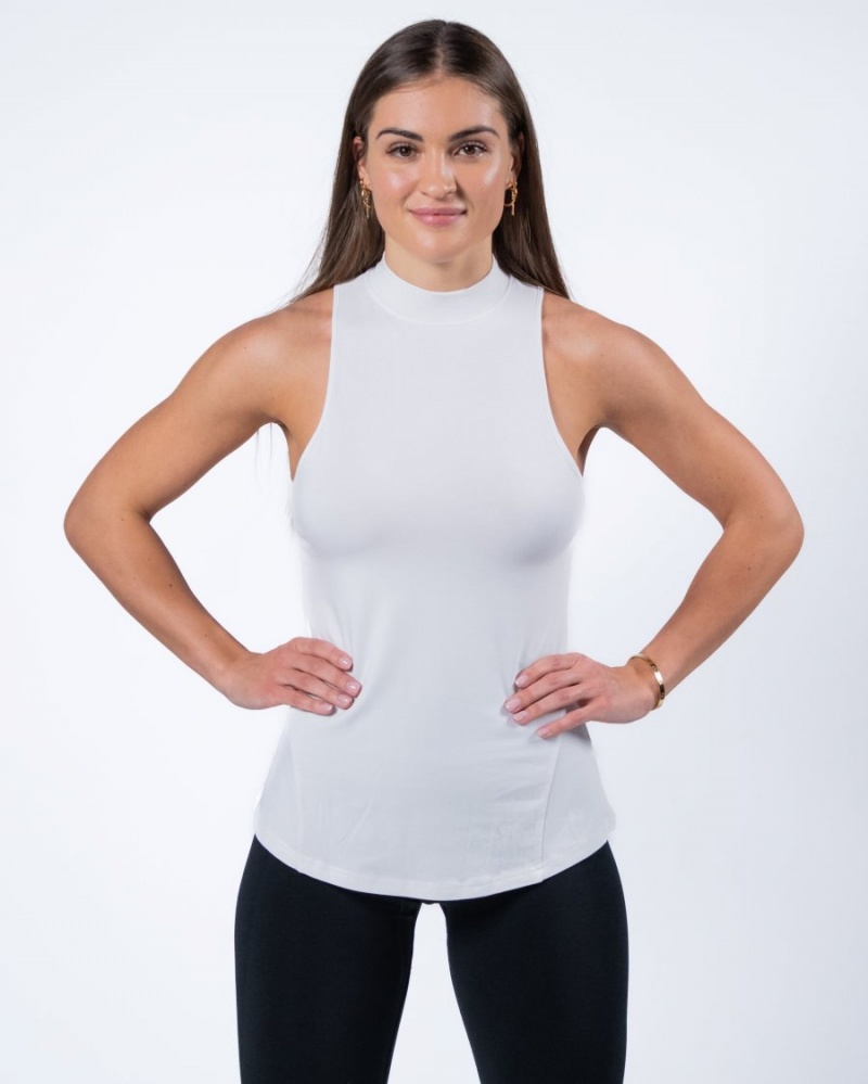 Debardeur Alphalete Evo Tank Blanche Femme | FQD-75430218