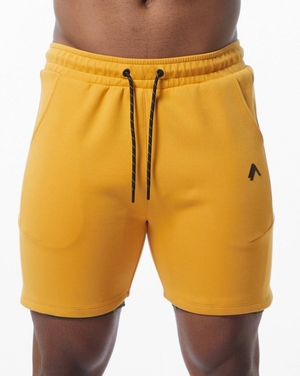 Short Alphalete ELMTS Athlétiques Corta 6" Jaune Homme | PAG-81747856