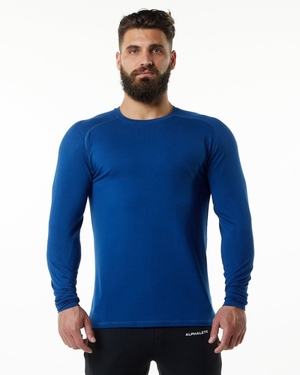 Chemises Alphalete Evo Epaulette Tee Bleu Homme | WEL-77641654