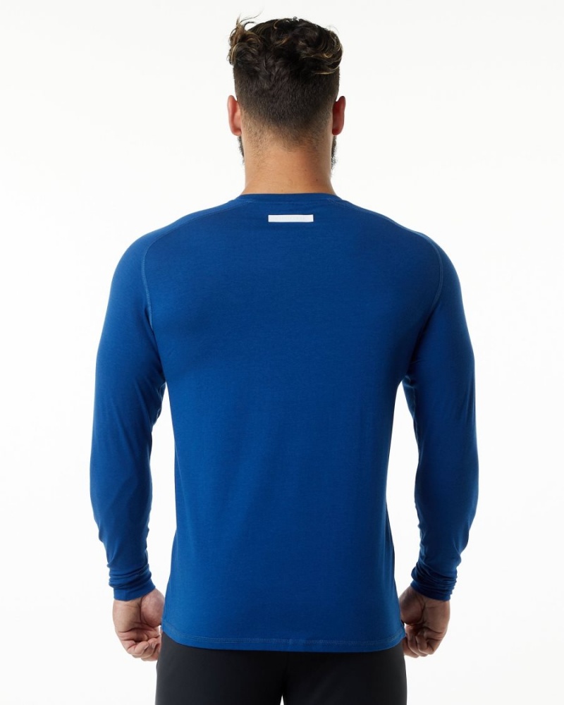 Chemises Alphalete Evo Epaulette Tee Bleu Homme | WEL-77641654