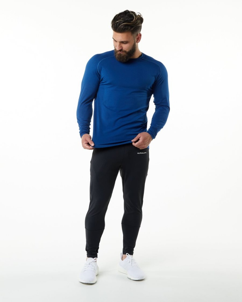 Chemises Alphalete Evo Epaulette Tee Bleu Homme | WEL-77641654