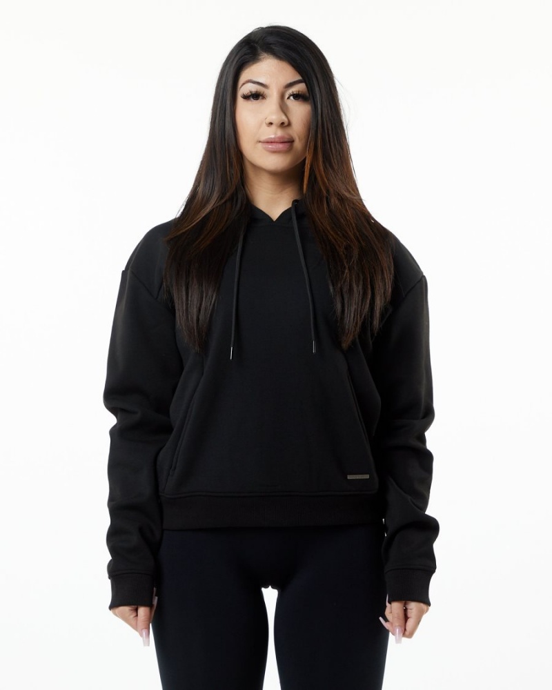 Sweat a Capuche Alphalete Monarch Hoodie Noir Femme | RBX-18906649