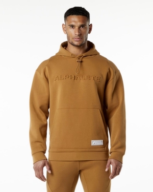 Sweat a Capuche Alphalete ELMTS Hoodie Almond Homme | ABC-29330656