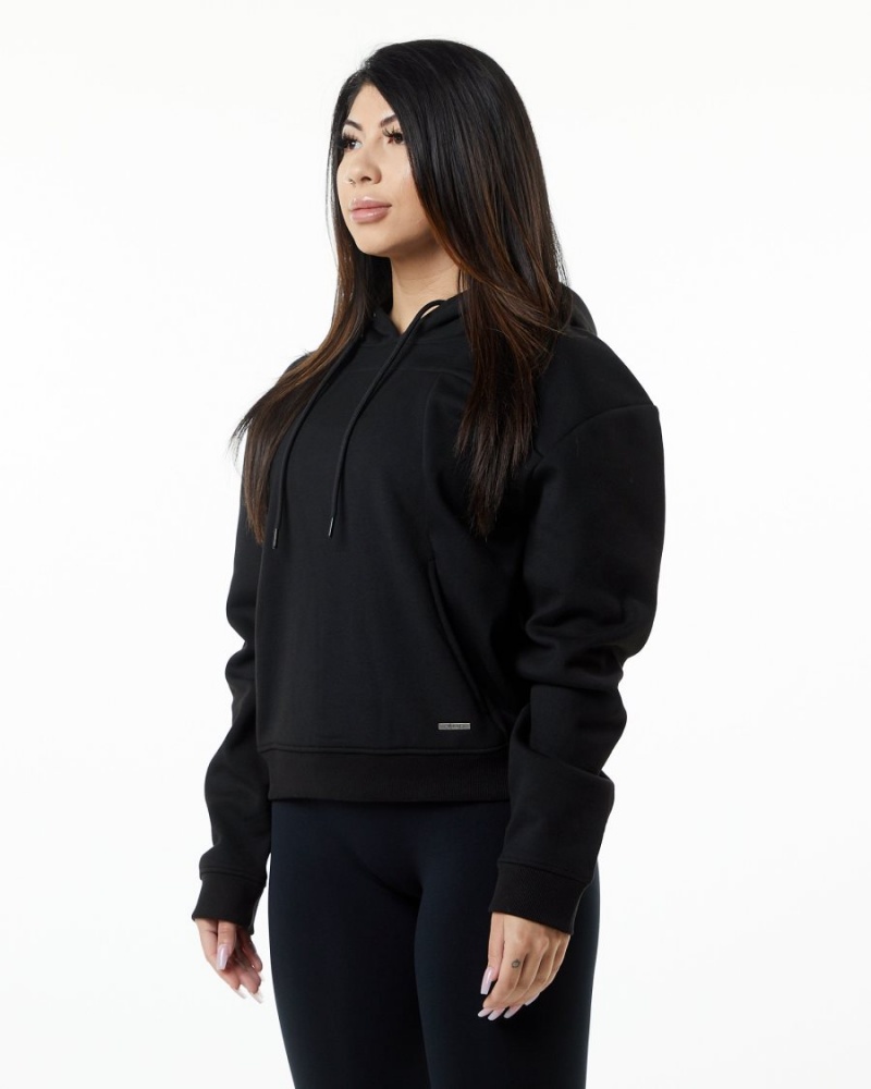 Sweat a Capuche Alphalete Monarch Hoodie Noir Femme | RBX-18906649