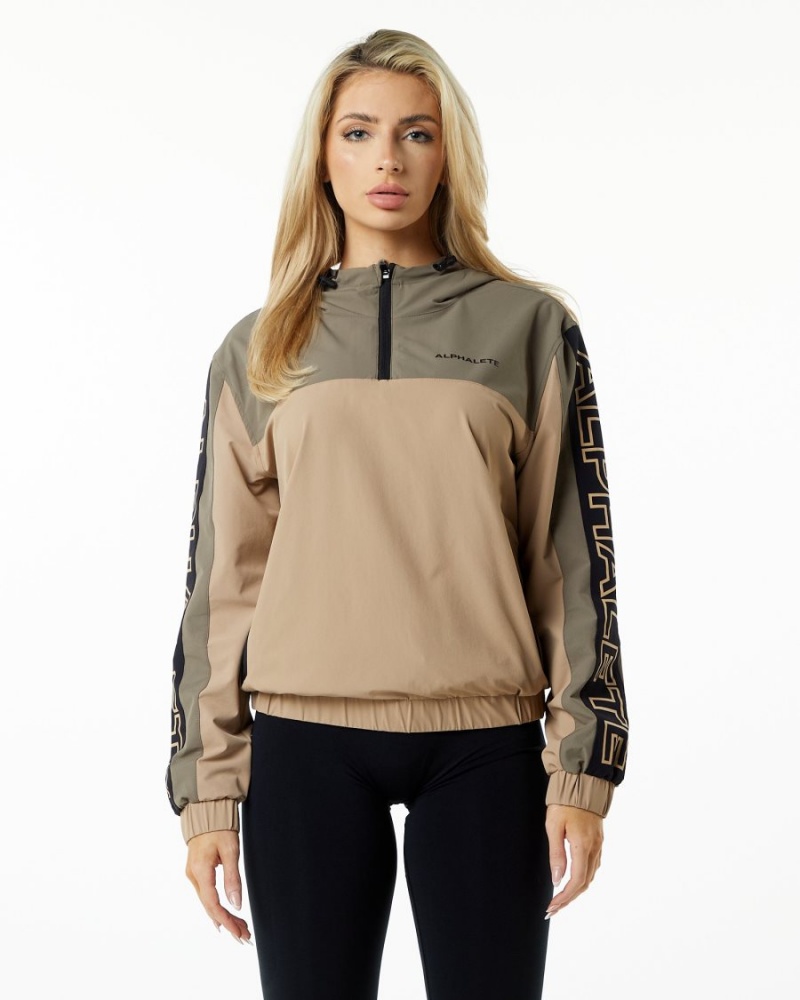 Vestes Alphalete Infinity Tech Jacket Desert Safari Femme | ZXV-10489199