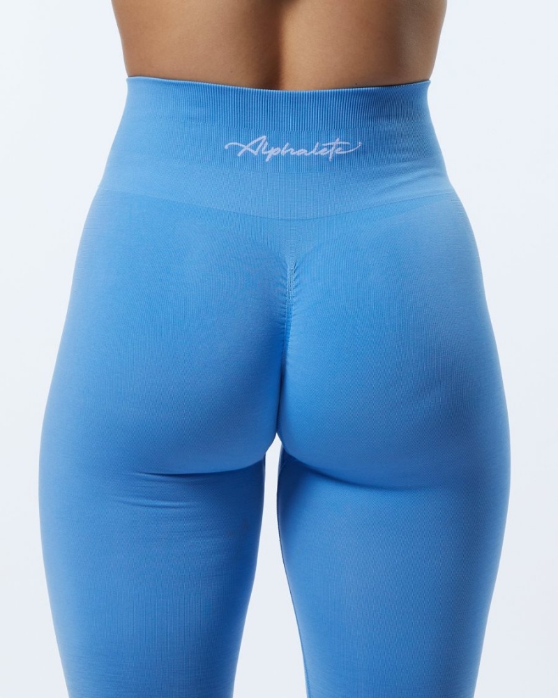 Leggings Alphalete Ombre Amplify Legging Bleu Femme | ERF-14050636