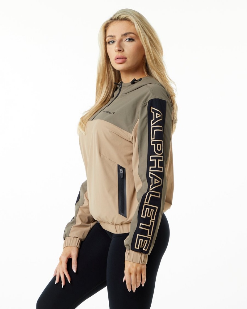 Vestes Alphalete Infinity Tech Jacket Desert Safari Femme | ZXV-10489199