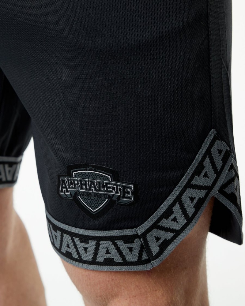 Short Alphalete Varsity Basketball Corta 9" Noir Homme | QGX-89650352