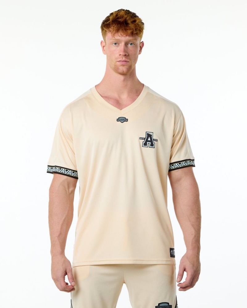 Chemises Alphalete Varsity NFL Jersey Tan Homme | FOX-64133397