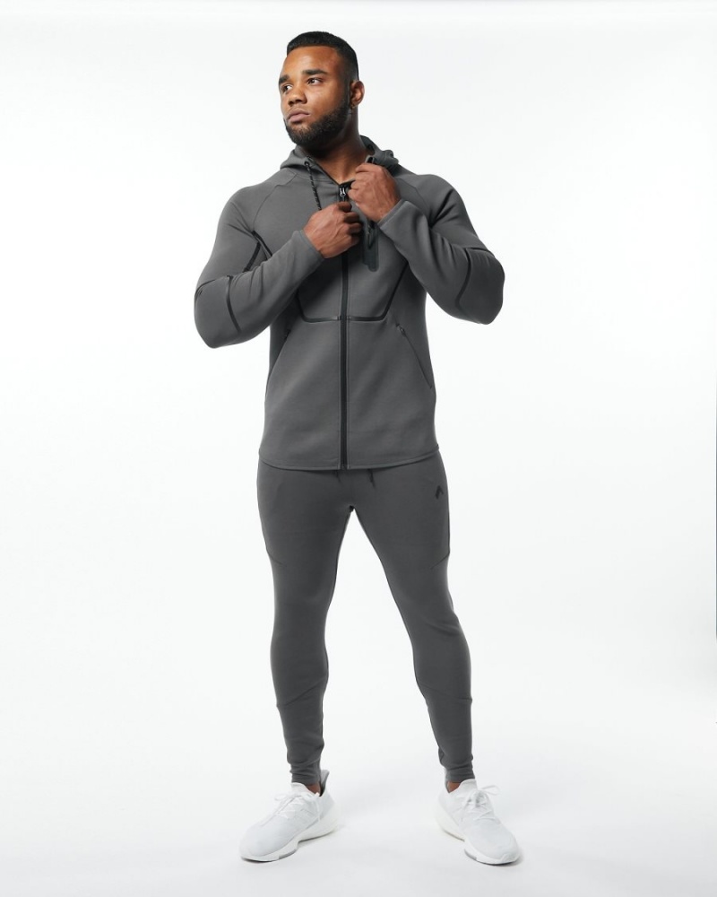 Pantalon Jogging Alphalete ELMTS Zip Jogger Charcoal Homme | YJL-85819555