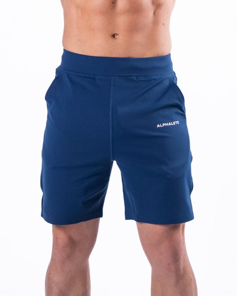 Short Alphalete Trace Corta 8" Bleu Homme | RLU-85846774