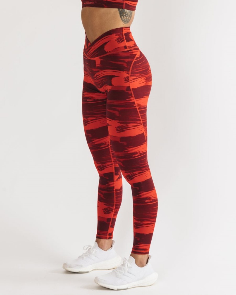 Leggings Alphalete Surface Power Legging Camouflage Femme | JVH-39705221