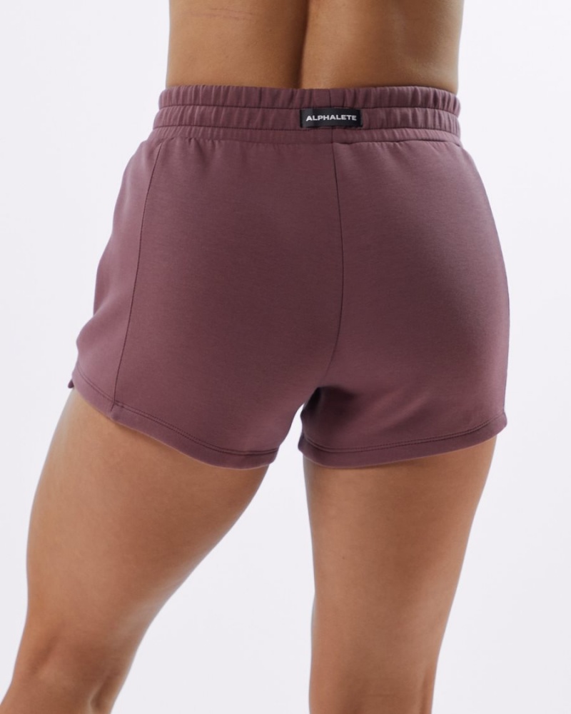 Short Alphalete ELMTS Athlétiques Corta 3.5" Mauve Femme | SRX-38233481