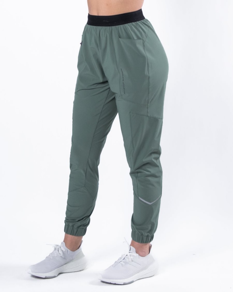 Pantalon Jogging Alphalete Studio Pant Vert Femme | ZIT-63091407