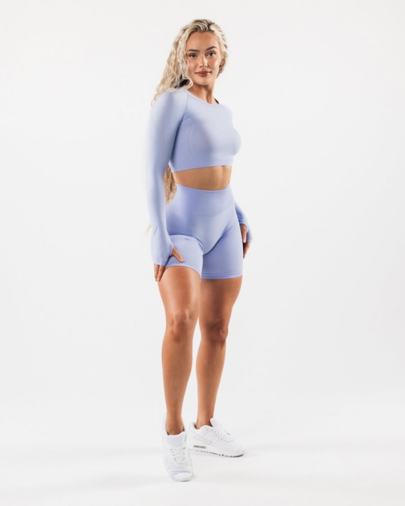 Short Alphalete Amplify Corta 6.5” Bleu Femme | JYG-86038551