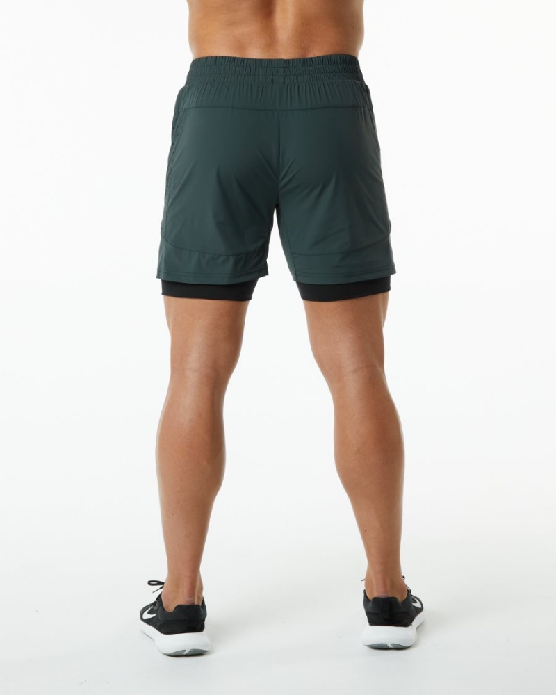 Short Alphalete Infinity Speed Corta 5.5" Vert Homme | MUA-29396814