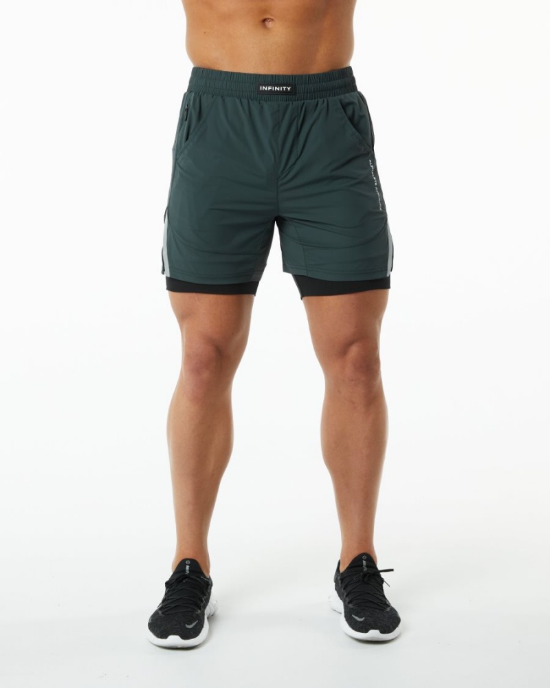 Short Alphalete Infinity Speed Corta 5.5" Vert Homme | MUA-29396814