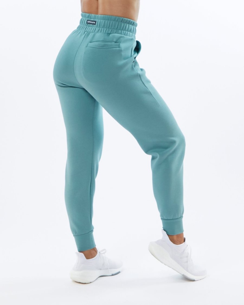 Pantalon Jogging Alphalete ELMTS Cuffed Jogger Teal Femme | VAU-40817088