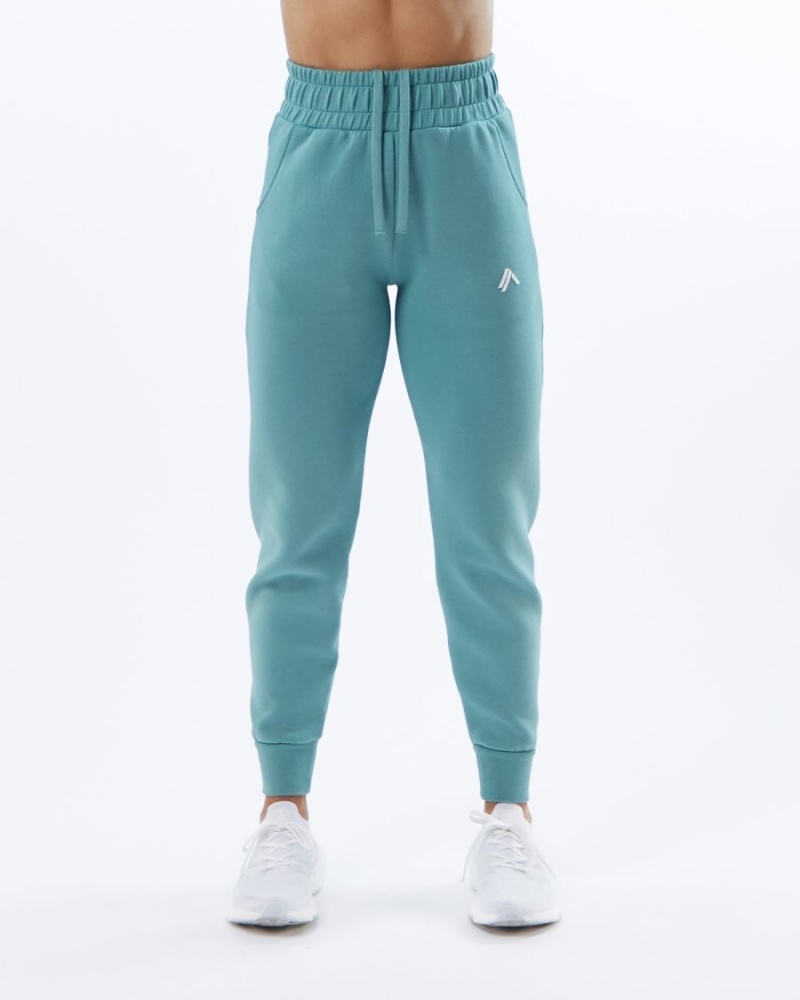 Pantalon Jogging Alphalete ELMTS Cuffed Jogger Teal Femme | VAU-40817088