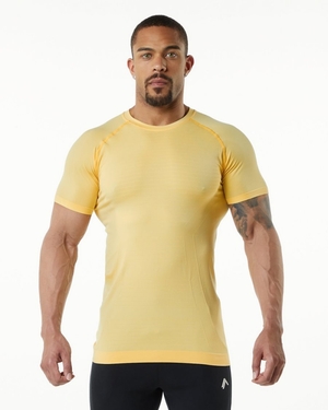 Chemises Alphalete Hero Tee Faded Honey Homme | CWQ-55341189