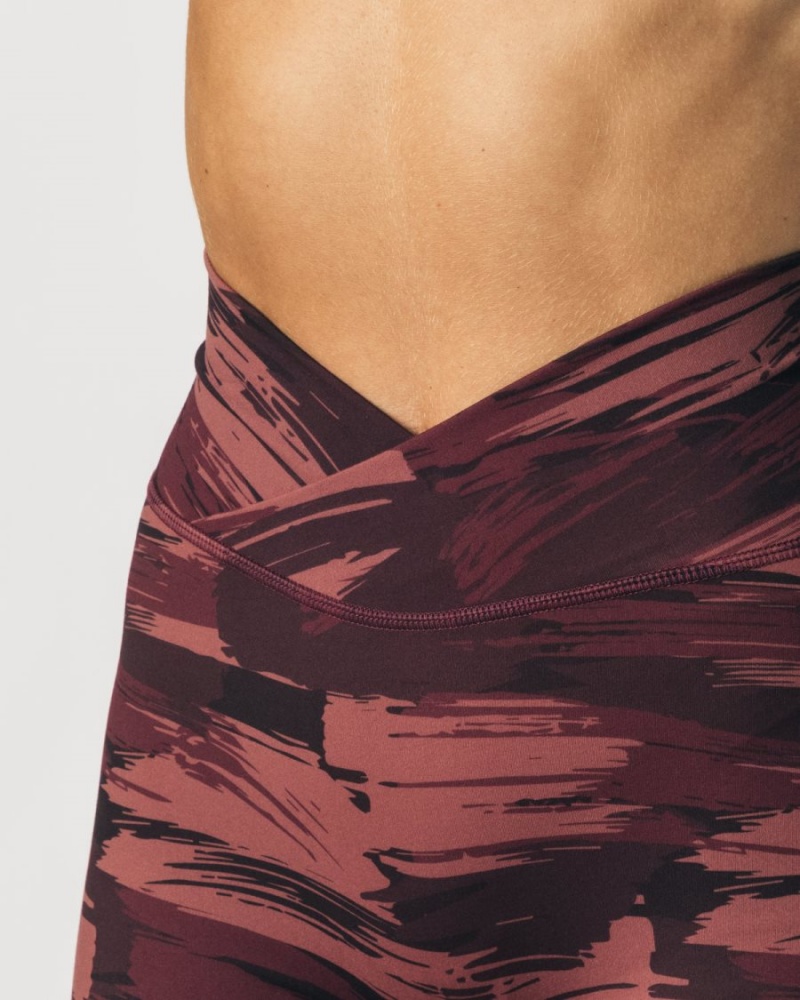 Leggings Alphalete Surface Power Legging Bordeaux Camouflage Femme | COQ-54455647