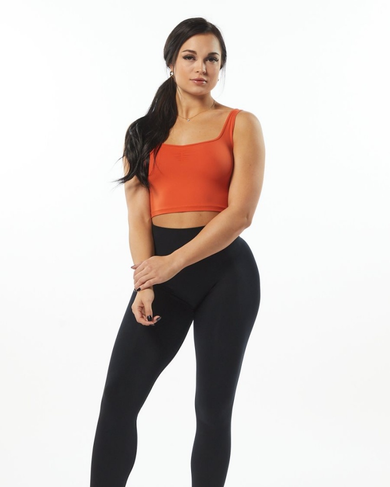 Debardeur Alphalete Ultrasoft Square Neck Tank Orange Femme | KIT-82260679