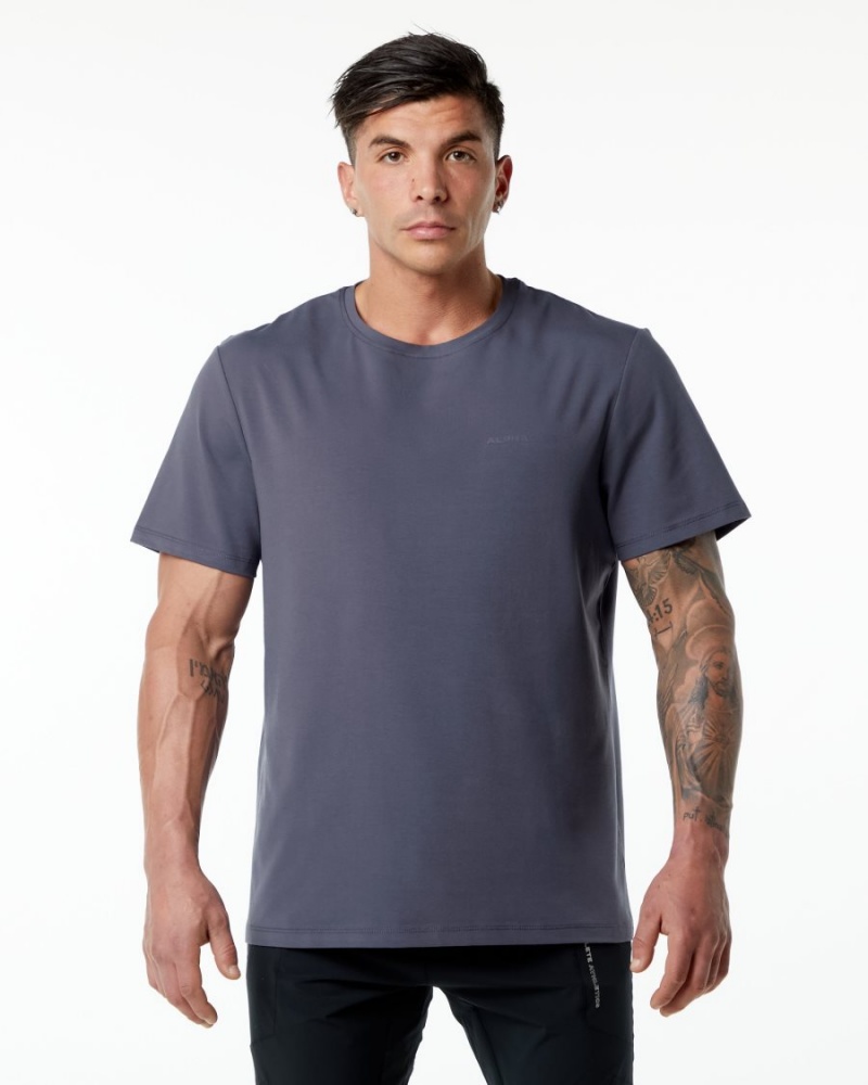 Chemises Alphalete Classiche Tee Violette Homme | OYN-57981677