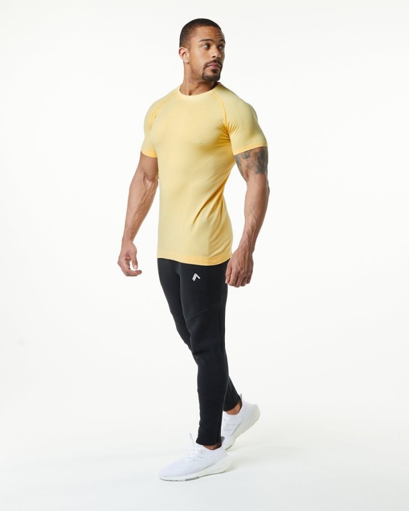 Chemises Alphalete Hero Tee Faded Honey Homme | CWQ-55341189