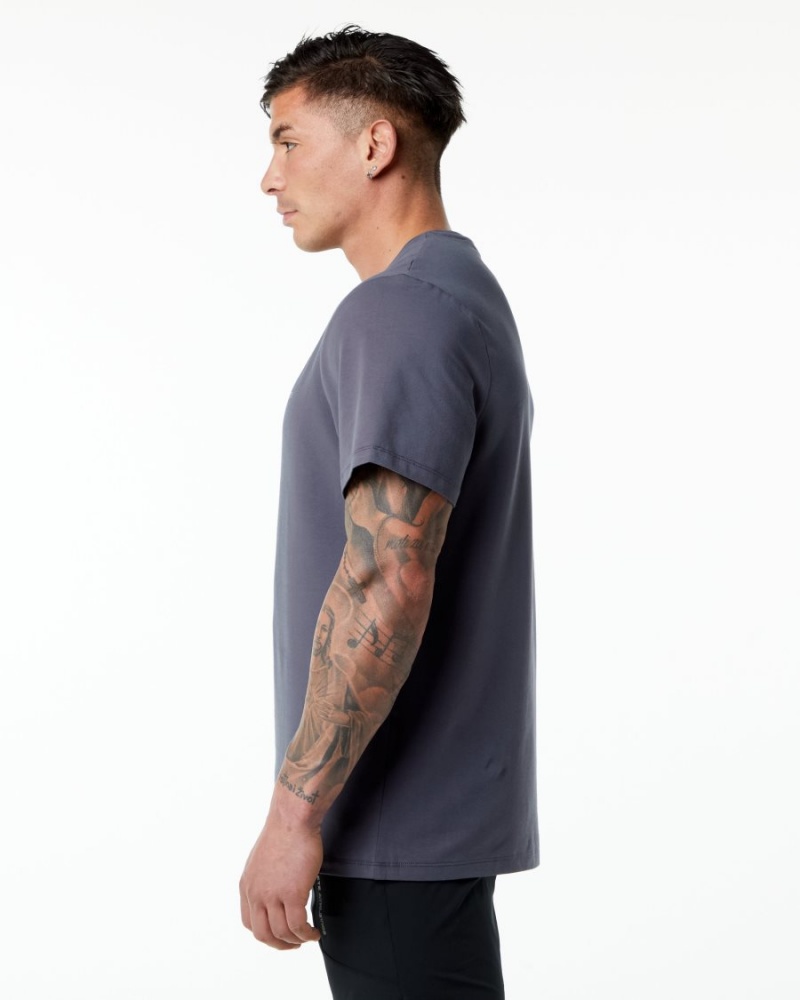 Chemises Alphalete Classiche Tee Violette Homme | OYN-57981677