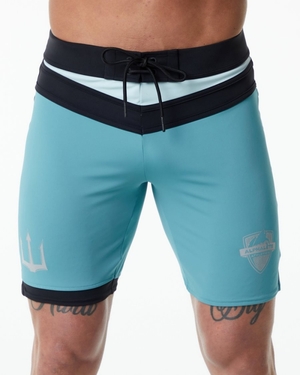 Shorts De Bain Alphalete Trident Competition Corta Teal Homme | DFG-37662698