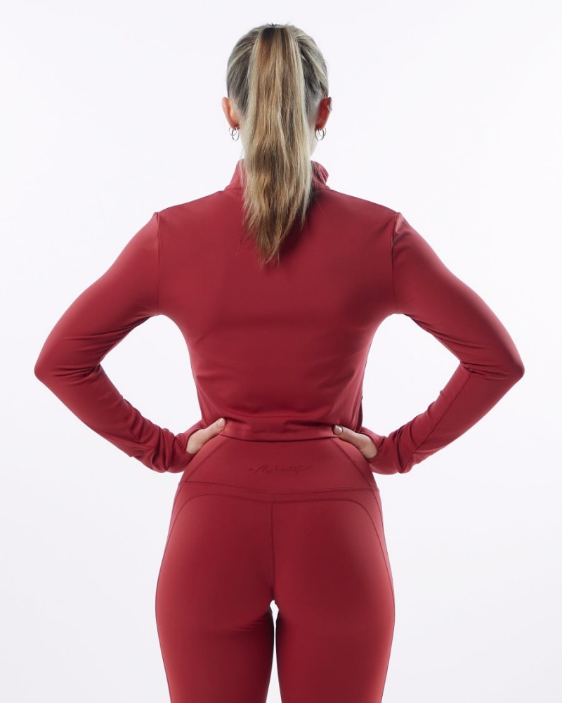 Vestes Alphalete Pulse Jacket Rouge Femme | JNW-43544248