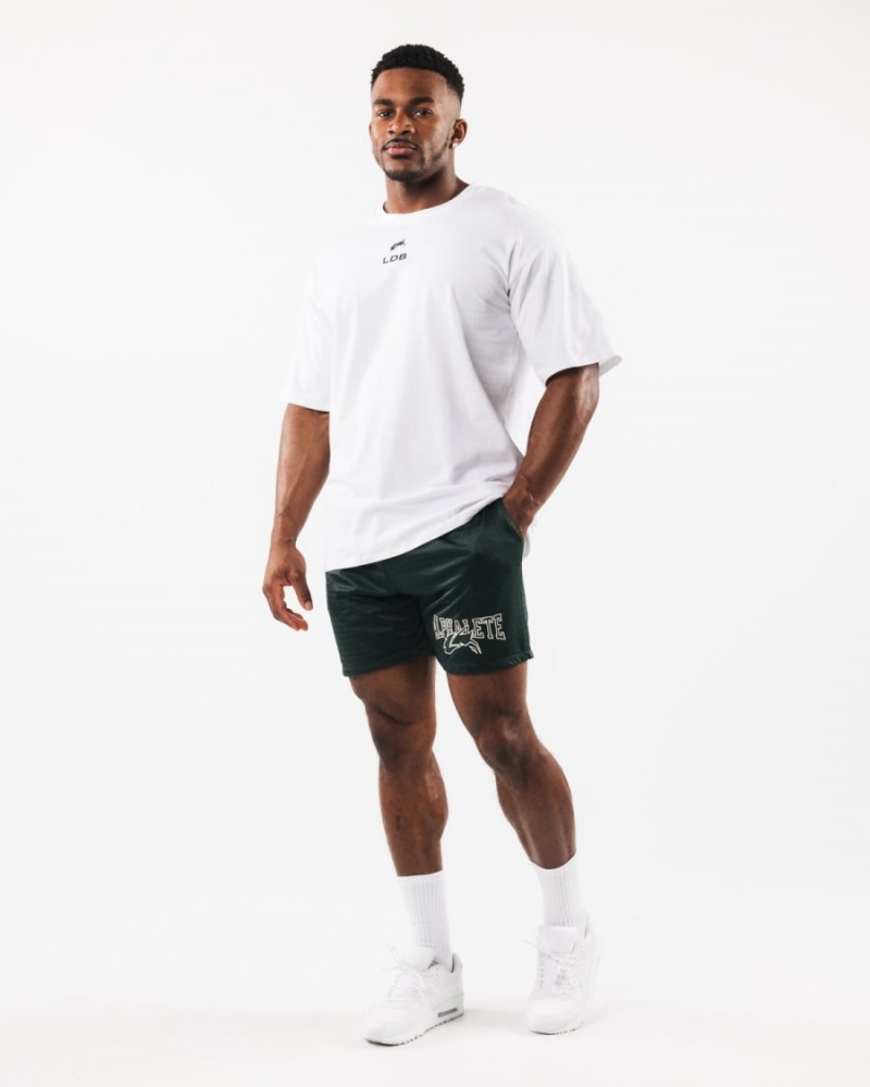 Short Alphalete Wolf Head Mesh Corta 6" Evergreen Homme | MAF-93224503