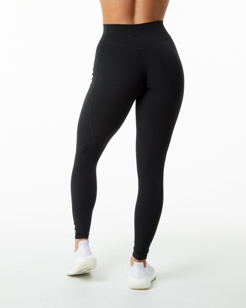 Leggings Alphalete Surface Pocket Legging 29" Noir Femme | OHS-74128140