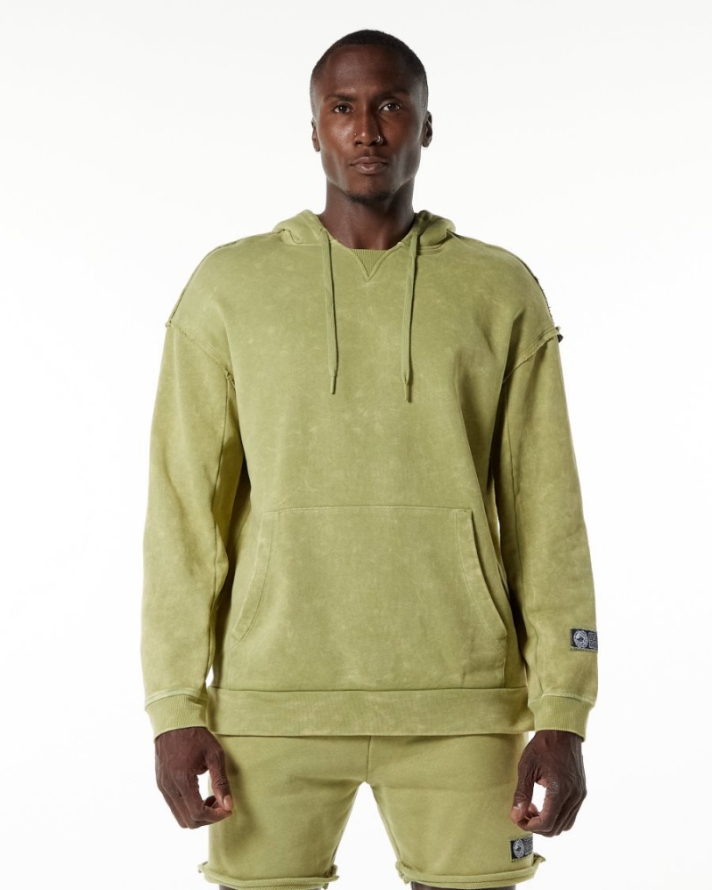 Sweat a Capuche Alphalete Very Terry Hoodie Vert Homme | FAG-35621696