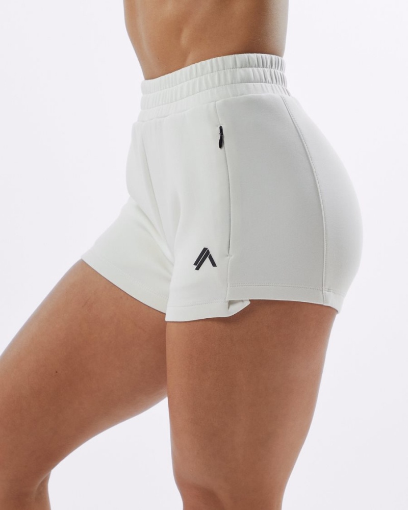 Short Alphalete ELMTS Athlétiques Corta 3.5" Blanche Femme | IAL-21099950