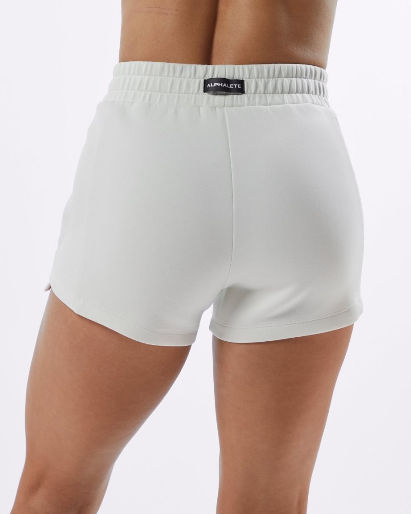 Short Alphalete ELMTS Athlétiques Corta 3.5" Blanche Femme | IAL-21099950