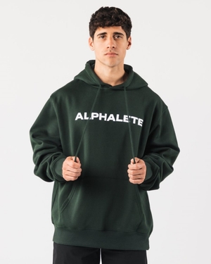 Sweat a Capuche Alphalete Core Hoodie Evergreen Homme | MOL-99350470