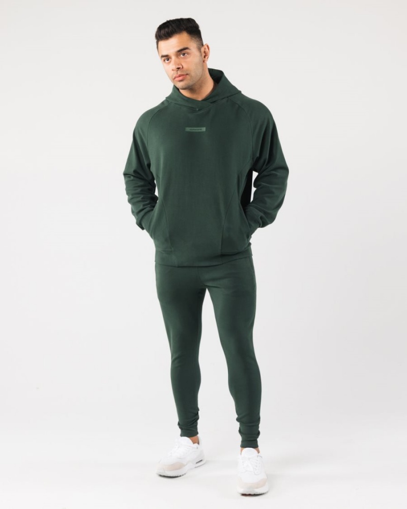 Sweat a Capuche Alphalete Identity Pro Hoodie Evergreen Homme | DOQ-64099290