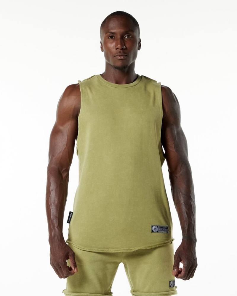 Stringers Alphalete Very Terry Cutoff Vert Homme | VQH-07723687