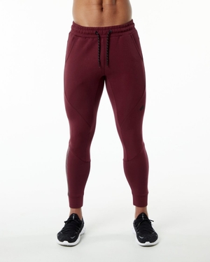 Pantalon Jogging Alphalete ELMTS Cuffed Jogger Bordeaux Homme | CXZ-28308548