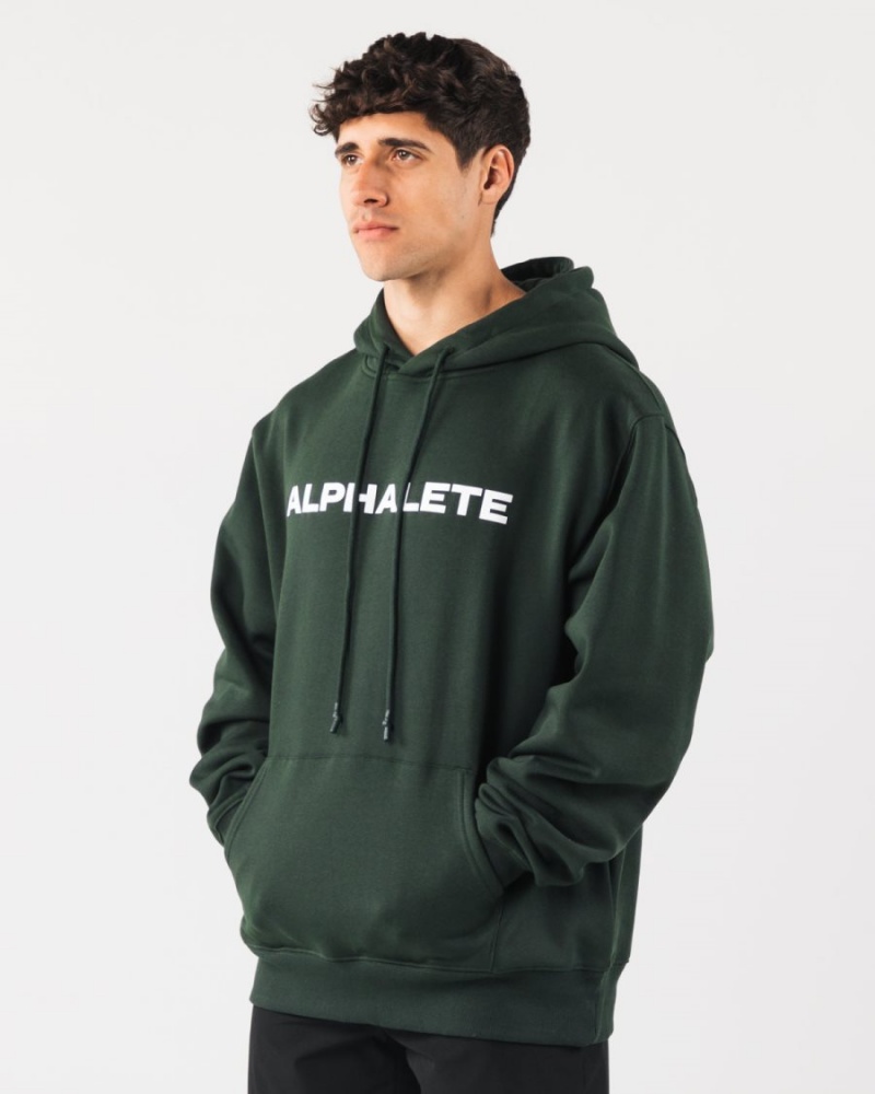 Sweat a Capuche Alphalete Core Hoodie Evergreen Homme | MOL-99350470