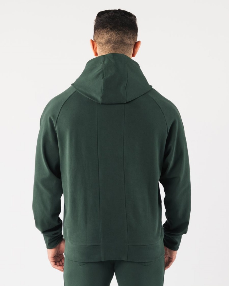 Sweat a Capuche Alphalete Identity Pro Hoodie Evergreen Homme | DOQ-64099290