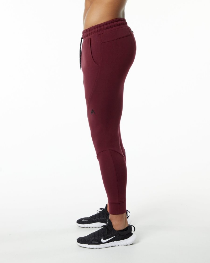 Pantalon Jogging Alphalete ELMTS Cuffed Jogger Bordeaux Homme | CXZ-28308548