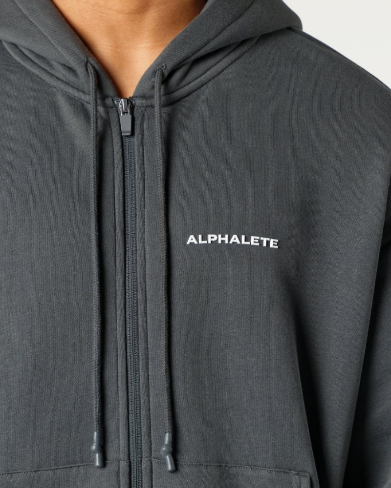 Vestes Alphalete Classiche Full-Zip Jacket Smoke Homme | QQY-96046029