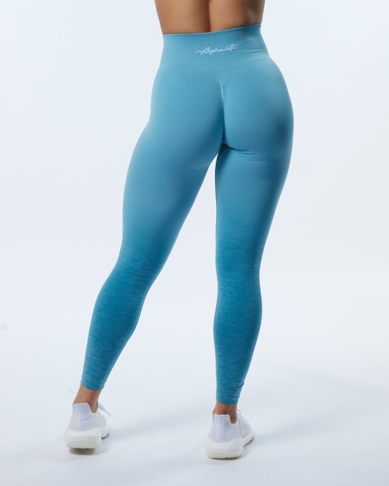 Leggings Alphalete Ombre Amplify Legging Ocean Femme | PBH-45192159