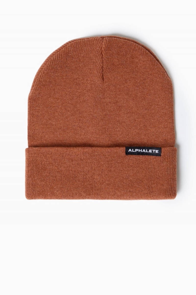 Accessoires Alphalete Essential Foldover Beanie Clay Homme | SBQ-16992385