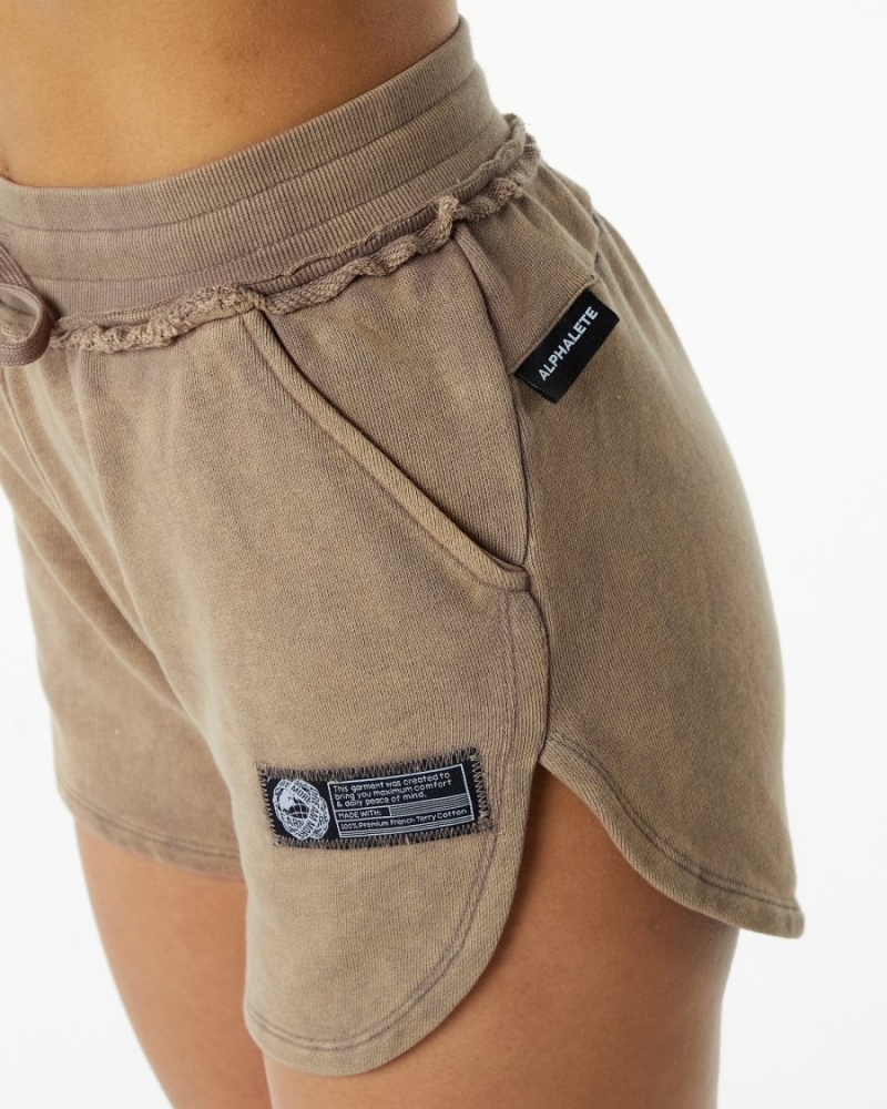 Short Alphalete Very Terry Corta Smokey Quartz Femme | BWK-37760761