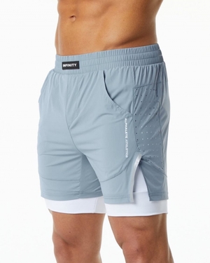 Short Alphalete Infinity Speed Corta 5.5" Bleu Homme | RAV-37820940