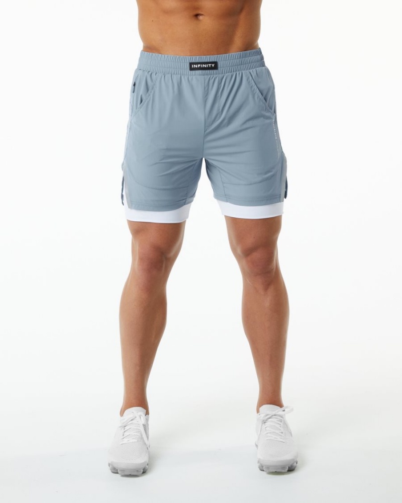 Short Alphalete Infinity Speed Corta 5.5" Bleu Homme | RAV-37820940