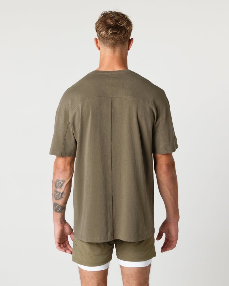 Chemises Alphalete Heavy Coton Core Tee Oak Homme | JFV-73946774